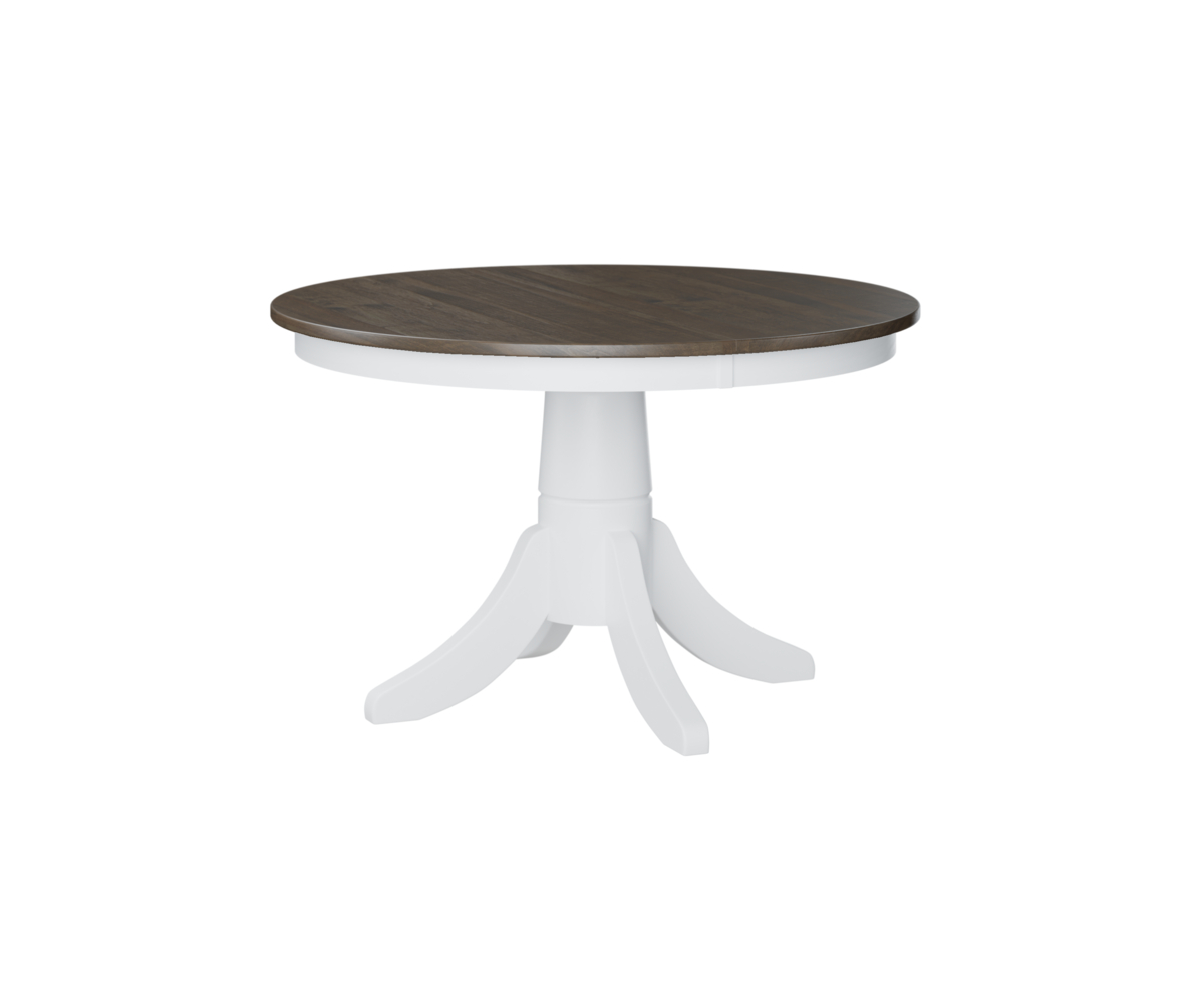 Classic-Shaker-Single-Pedestal-Solid-Top-Brown-Maple-OCS-121-Smoke-Brown-Maple-OCS-341-White
