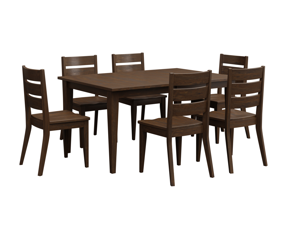 WWP-Wengerd-Wood-Products-Quick-Ship-Group-Setting-Winston-Shaker-Leg-Rustic-Hickory-OCS-Cappuccino