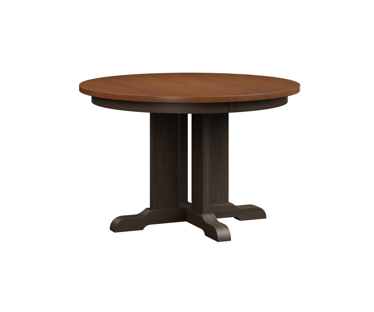Kountry-Knob-Tables-Wigal-Single-Pedestal-Table-Red-Oak-OCS-Michaels-Cherry-Brown-Maple-FC-Dark-Knight
